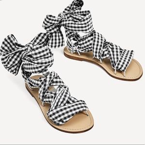 Zara fabric wraparound sandal